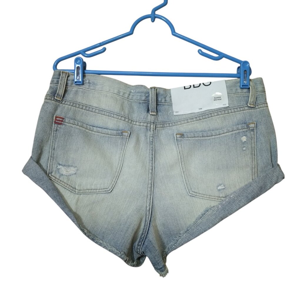 BDG Slayer Mid Rise Women's Size 31 Distressed Button Fly Cutoff Denim Shorts - Picture 4 of 8